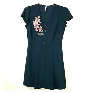 Dark green/teal flora dress